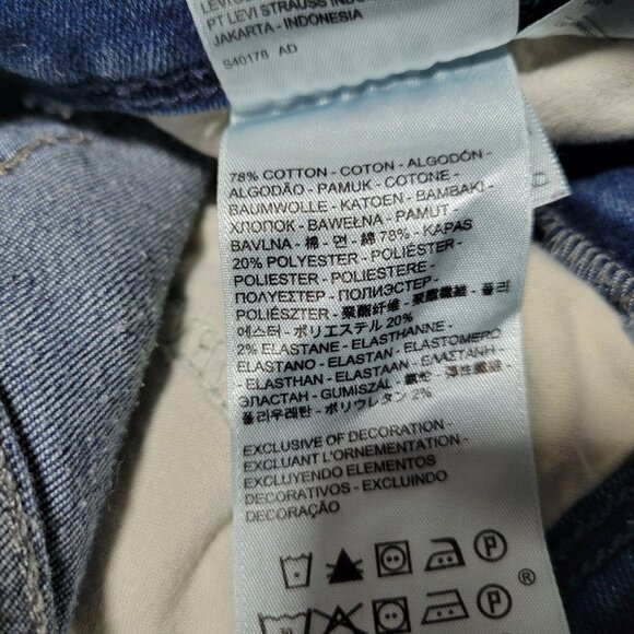 Levis 512 Perfectly Slimming Skinny Leg Jeans Womens Size 4 Mid Rise Denim Pants - Picture 5 of 6